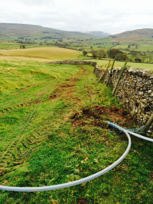 Fell End Broadband. Trenching