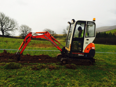Fell End Broadband. Trenching