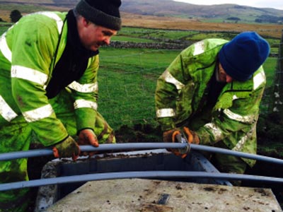 Fell End Broadband. Trenching