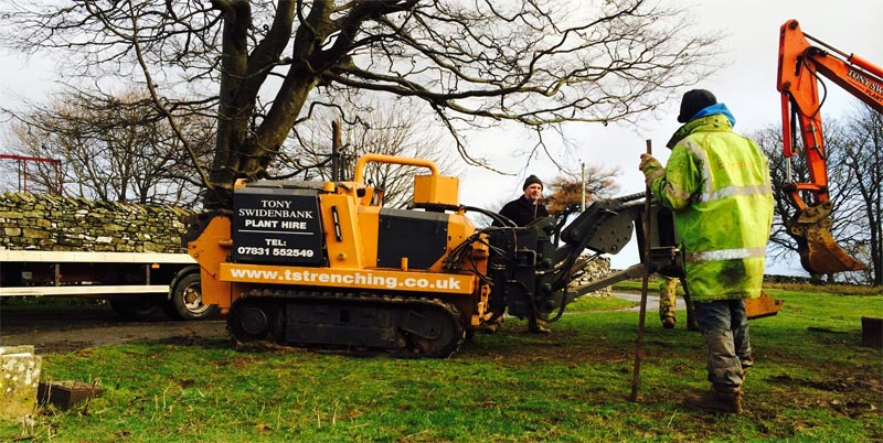 Fell End Broadband. Trenching