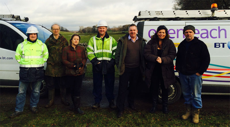 Fell End Broadband. Members of the Fell End team