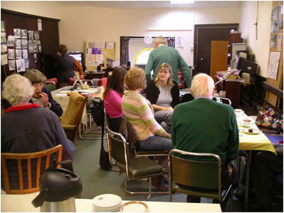 Open House regular supporters. Margaret (back), Judith, Val, Marlene, Yelly and David