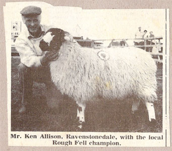 Ravenstonedale show. Ken Allison with Rough Fell