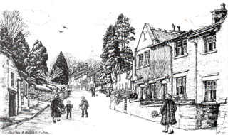 Sketch by Caroline Metcalfe Gibson. Midtown Ravenstonedale