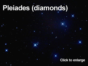 Pleiades diamonds